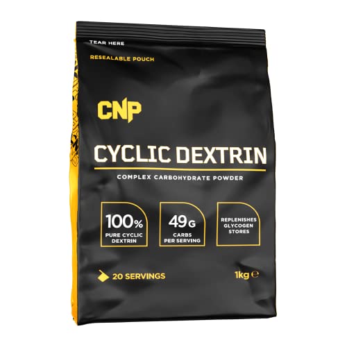 CNP Professional Cyclic Dextrin Complex Carbohydrate Powder Replenishes Glycogen Stores 49g Carbs 20 Servings 1kg Pouch Unflavoured