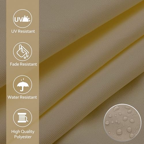 Red de sombra rectangular de exterior impermeable en tejido PES con proteccion UV caqui 4