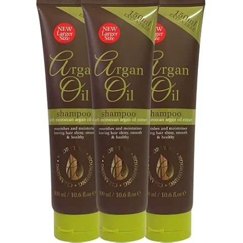 Three Packs of 300ml Argan Oil Shampoo Cover
