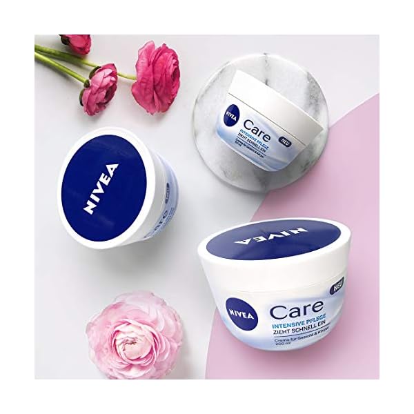 NIVEA Creme für Körper & Gesicht, 1 x 400 ml Tiegel, Care Intensive Pflege – Bild 4
