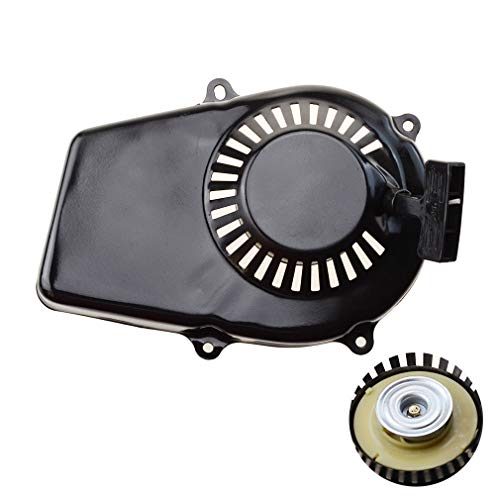 GOOFIT Tirador Minimoto Aluminio Arranque Universal Desbrozadora 1 Pieza reemplazo para 2 Tiempos ET650 ET950 Motores Negro