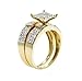 PB Collection 14K Gold Matching Bride and Groom Wedding Set/Trio Wedding Sets/His and Hers Women's Size 7 & Men's Size 10