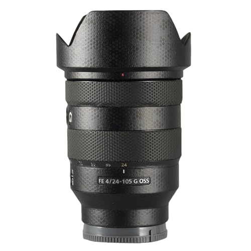 kakotopa Lens Protective Film Decorative Sticker Compatible with Sony FE 24-105mm F4G OSS Comprehensive Protection Anti-Scratch/Anti-Wear/No-Residue/3M Materail(Snake Scale Black)