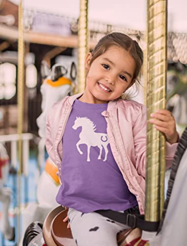 Horse Gifts For Girls Love Horses Shirt Horseback Riding Equestrian Kids Shirts M (7-8) Lavender #TOP1