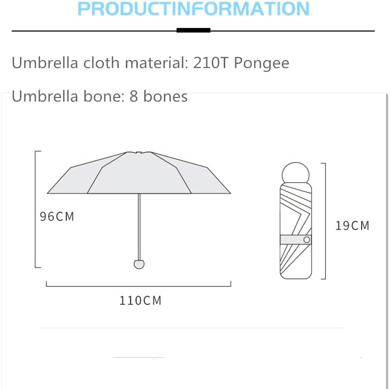 review JJ yyds Womens Ladies Classic Stick Umbrella, Windproof, Sun and Rain Proof Water Resistant Canopy (Color : Cyan)