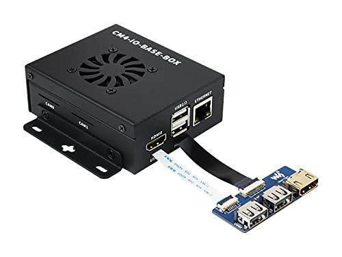 TOP1 Compute Module 4 Raspberry Pip̊{IȊg{[hANZTpbNDiCM4-IO-BASE-BOX-B + USB HDMIA_v^jAFFC葽USBHDMIRlN^A苭͂ȋ@\