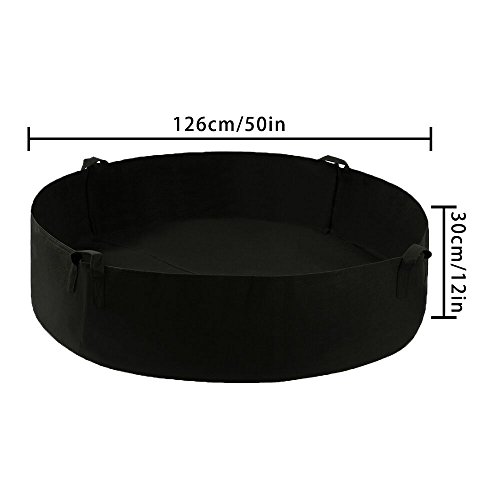 Asodomo 2 Pack 100 Gallon Round Raised Garden Bed Heavy Duty Grow Bags With Handles Breathable Planting Container For Planting Herb Flower Vegetable Plants #TOP5