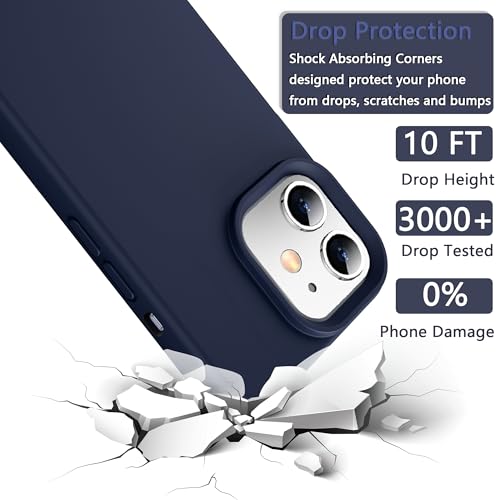 Image of iPhone 11 Case Silicone,Soft Microfiber Lining(Midnight Blue)