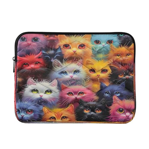 Funda para portátil 13-14 pulgadas impermeable con diseño de gatos
