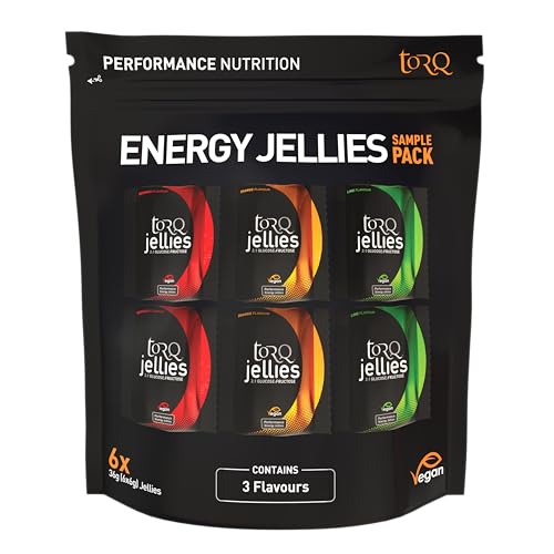 TORQ Energy Chews for Running - Fast-Release Energy Gummies for Cycling & Endurance Sports | High Carbohydrate Dual Glucose & Fructose Gels | Flavoured Vegan Jelly Soft Bites | 6x15