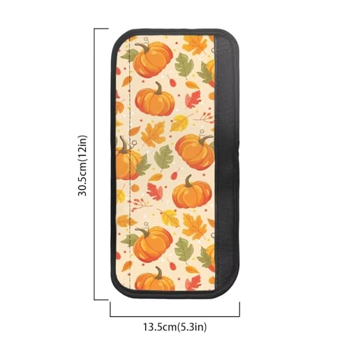 Image of Dreaweet Pumpkin and Maple Leaf Print Refrigerator Door Handle Covers Fall Kitchen Decor Fridge Handle Covers Set of 4 Washable Universal Fit Oven Microwave Dishwasher