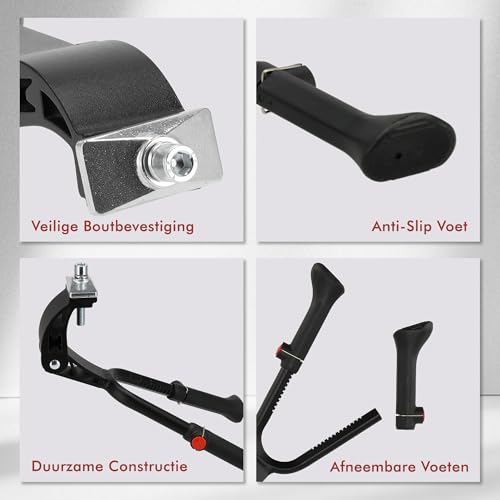 Support double pour vélo 24-26 pouces béquille noire robuste