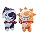 Sundrop - Pupazzi di peluche Sundrop FNAF Clown Figura Sundrop e Moondrop FNAF Giocattolo da collezione per bambini (luna+sole, 24,4 cm)