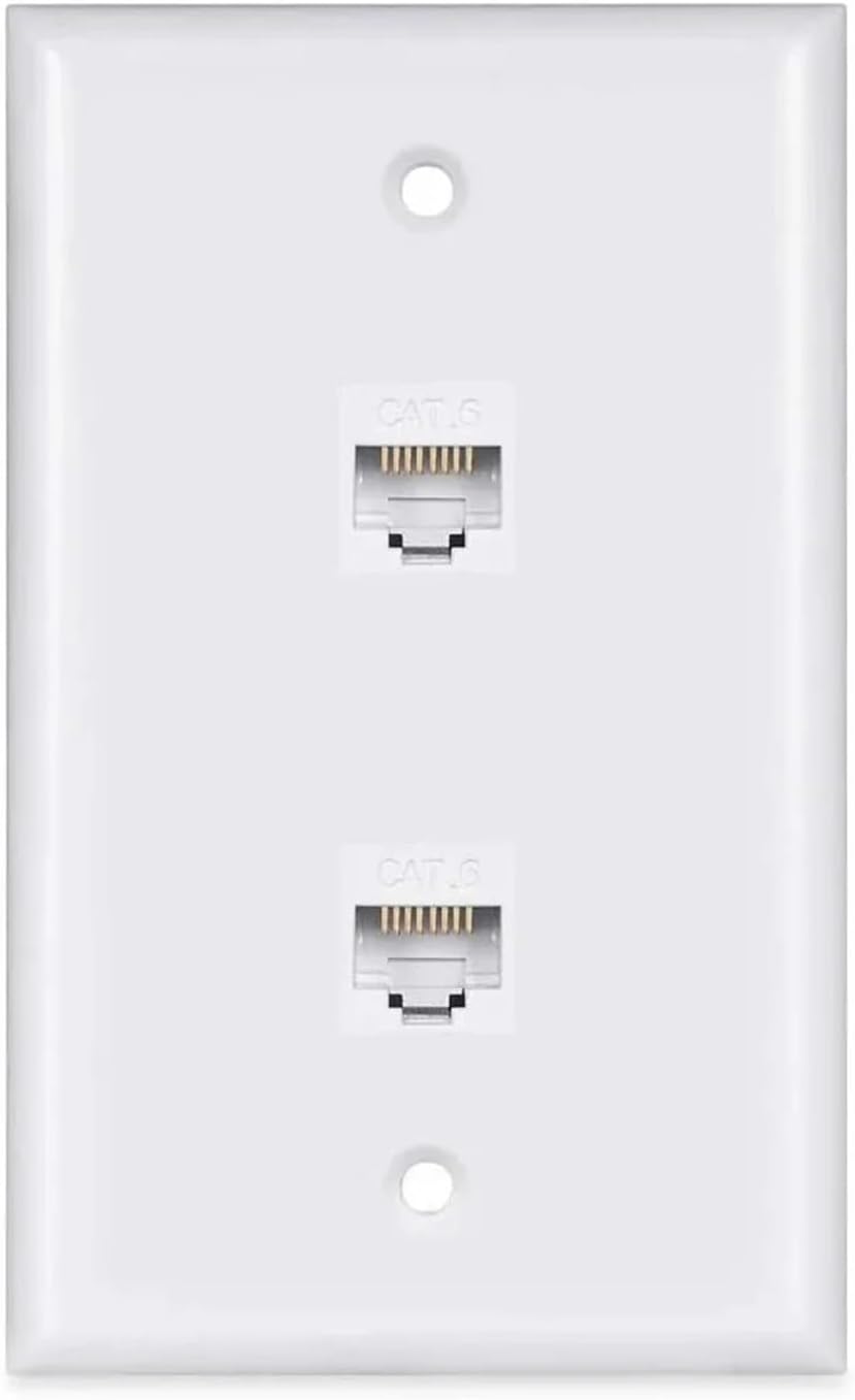 CAT6 Ethernet punch down jack wall plate,(3-Port)