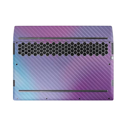 Image of MightySkins Carbon Fiber Skin Compatible with Alienware M17 R5 (2022) Full Wrap Kit - Purple Fog | Protective, Durable Textured Carbon Fiber Finish | Easy to Apply & Change Styles | Made in The USA