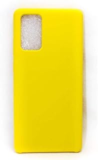 حافظة سامسونج جالاكسي نوت 20 من السيليكون السائل الناعم المقاوم للصدمات والسقوط، غطاء خلفي رفيع ورفيع. اصفر