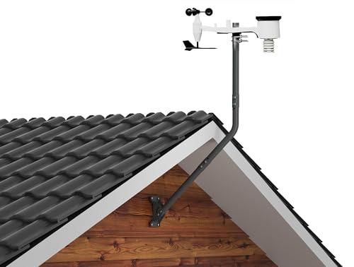 CEKAY Universal Antenna Mounting Pole 1.5" Dia x 51" L, Heavy Duty J Mount for Starlink, Weather Station & All Types of Antennas, Adjustable Pivot Lock Bracket for Wall, Eave & Roof by cekay - Image 3