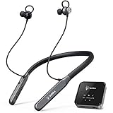 Wireless Headphones Earbuds for TV, Voltikx Neckband Earphones w/Bluetooth Transmitter for RCA, 3.5mm AUX Audio Out, High Volume Headset for Seniors & Hearing Impaired, Plug n Play, No Audio Delay