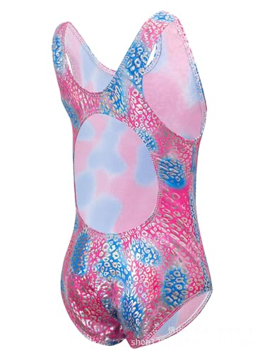 Kids Girls Competitive Swimwear One Piece Sleeveless Racerback Swim Leotard Bathing Suit2