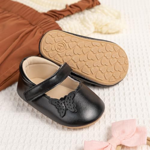 Image of Meckior Infant Baby Girl Sandals Soft Non-Slip Rubber Sole Handmade Princess Wedding Dress Shoes Toddler First Walkers