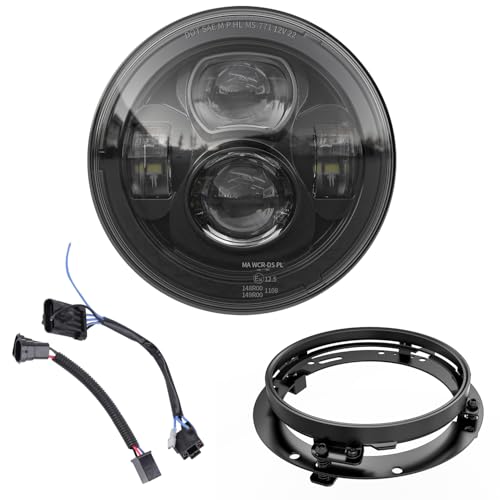 Z-OFFROAD New Motorcycle 7 Inch LED Headlight DOT Kit Compatible with Harley Davidson Touring Street Glide Road King Special Electra Glide Ultra Classic Fat Boy Heritage Softail Switchback Black