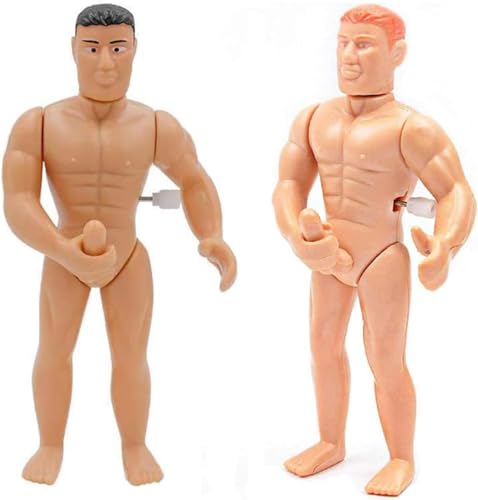 Generic Creative Spoof Toys for Adults Novelty Wind Up Toys, Funny Masturbating Man Bachelor Party Novelty Toys, Flesh and Black 13.5 x 6 cm(2PCS), Small