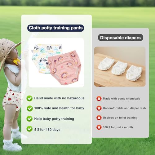 Toddler Potty Training Underwear 100% Cotton for 2T-6T(10PCS,S) — view 7