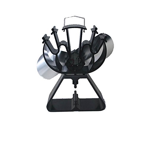 Heat Powered Stove Top Fan for Wood/Log Burner/Fireplace - Eco Friendly(Silver) - Thumbnail 3