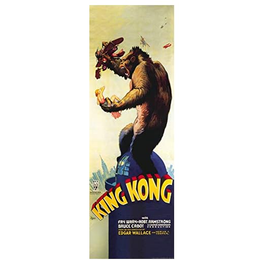 King Kong Póster Edgar Wallace, 1933 Póster Impresión Artística 91x30 cm