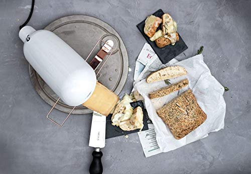 Quattro Concrete Raclette Quarter Wheel - Cheese Melter Stainless Steel Commercial Electric Machine For Nacho Cheese Wheel - Multi-Function Adjustable Angle Rapid Heating Cheese Wheel Melter Dish #TOP6