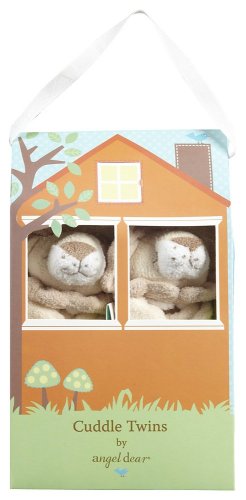 Angel Dear - Yellow Lion, Cuddle Twins Blankie Set, 2 Count (Pack of 1)