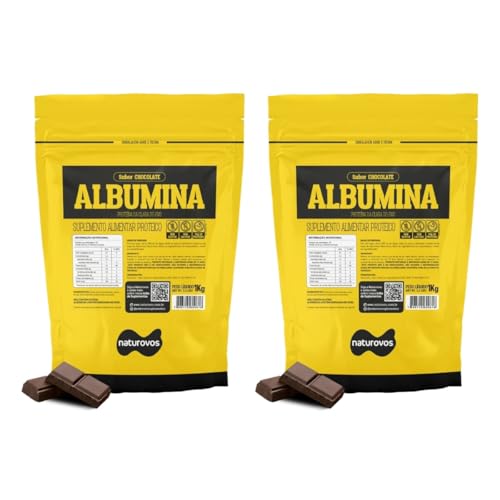 Kit 2x Albumina Naturovos 1kg Chocolate