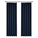 Produktbild Umi.Essentials 2 Stück Blickdicht Gardinen Kräuselbandschal Verdunkelungsvorhang Thermogardine 245x140 cm Dunkelblau