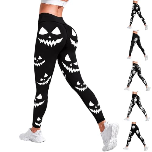 Halloween Leggings for Women 3D Skull Skeleton Hands Yoga Leggings Black | High Waisted Tummy Control Workout Sports Pants,Lightweight Stretchy,Plus Size Funny Halloween Tights,for Outdoor Running Gym - image 1