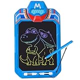 CHAFEGY 10 Inch LCD Writing Tablet for Kids – Masked Warrior & Captain M Hero, Erasable Doodle Board Drawing Pad, Travel Educational Toy for Toddlers 3-8, Birthday Boys & Man (Blue)