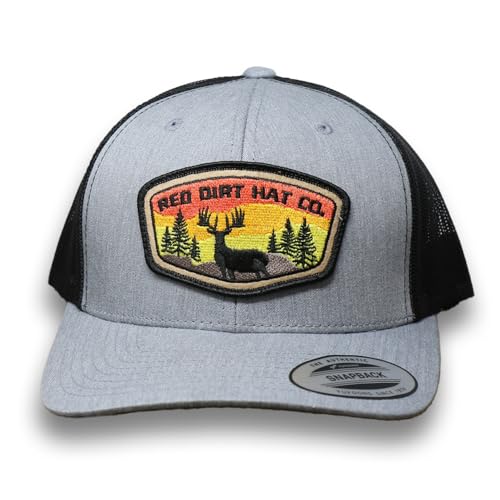 Image of Red Dirt Hat Company Sunset Deer Adjustable Snapback Hat