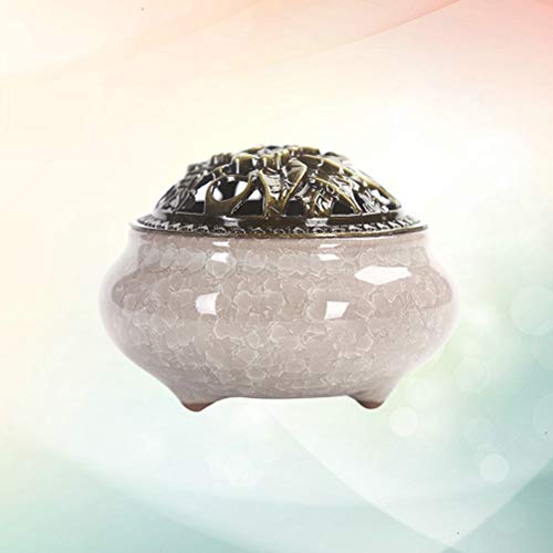 Suporte de incenso de cerâmica Vosarea para queimador de cone, suporte de incenso com tigela apanhad