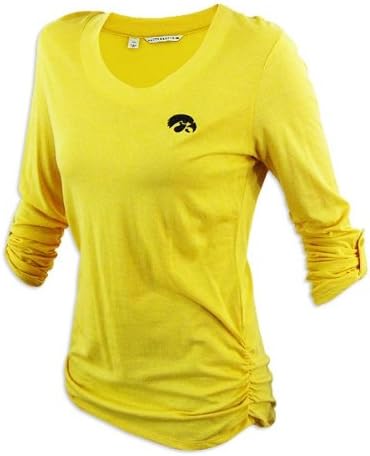Iowa Hawkeyes Ladies Cutter and Buck 3/4 Sleeve Fellowship Tee