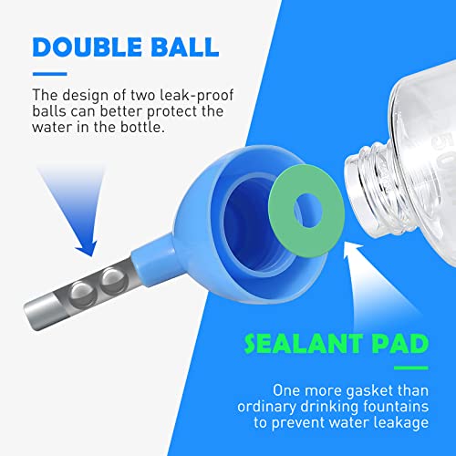 Pstardmoon Small Animals Water Bottle, Bunny Water Bottle, Hamster Water Bottle, Guinea Pig Water Bottle, Suitable For Rabbits Chinchilla Hamsters Guinea Pigs Gerbils Groundhog Squirrels (2.7 Oz) #TOP3