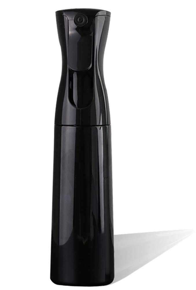 ZeroStage Black Hair Spray Water Bottle Continuous Pressurized 360 Fine Mist Sprayers Refillable Empty Plastic Mister For Skin Care Hairstyling Plants Cleaning 300Ml 10Oz-image-2