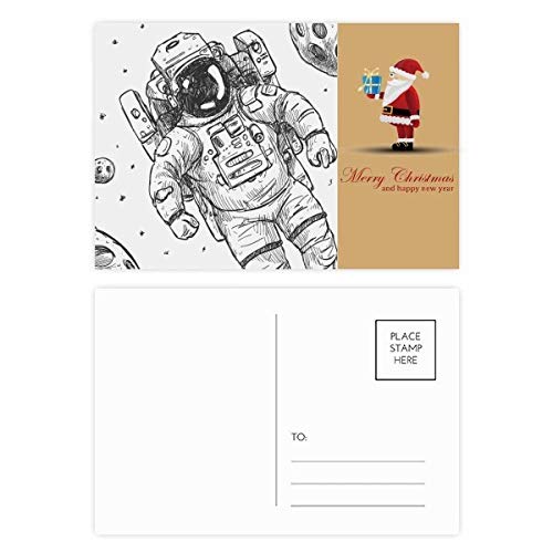 Cartes postales Universe Alien : lot de 20 cartes illustrées Espace et Père Noël pour collection