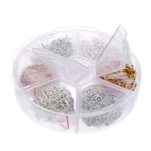 OSALADI 3sets Eye Clasp Hook Jewelry Making Supplies Screw Eye Pin DIY Art Craft 750pcs*3