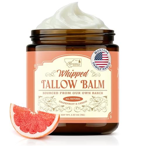 Reminisce Angus Ranch Beef Tallow Skin and Face Balm – 100% Grass Fed Whipped Tallow Balm, Natural...