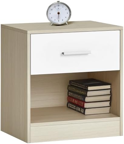 IlGruppone Modern Bedside Table with Handle and Open Compartment ...