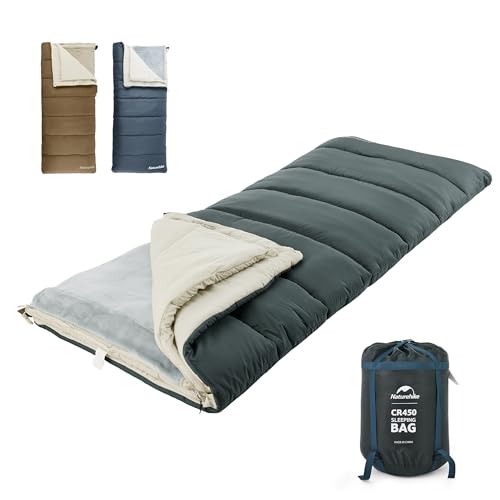 Naturehike Envelope Sleeping Bag for Adults & Kids, Single Rectangular Sleeping Bag for 3-4 Seasons, Waterproof, Multi-Layered Design Sleeping Sack for Camping, Hiking, Outdoor, Travel, Indoor