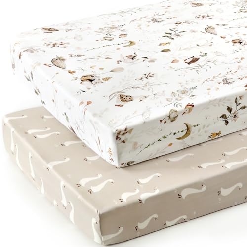 Grssder HU-XI-201 Ultra Soft Jersey Knit Fitted Crib Sheets Set 2 Pack thumb #1