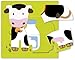 Goula - Puzzle vaca de 3 niveles, 7 piezas de madera (Diset 53028) , color/modelo surtido