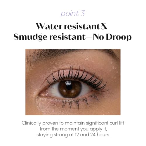 Image of ETUDE Curl Fix Mascara Slim brush (Black), Lash Mascara, Strong Curl Up, Long-Lasting, Waterproof, Light-Weight, Korean Makeup, Beauty, Vegan Certified (0.10 Fl Oz)