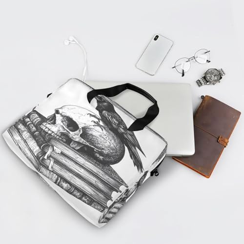 Maletín para Laptop con diseño calavera y correa miniatura 6