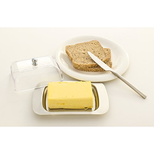 Zoie + Chloe Stainless Steel Butter Dish With Easy To Hold Lid #TOP1